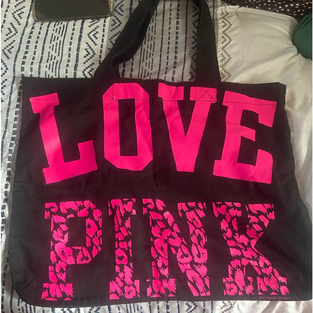 Pink tote bag